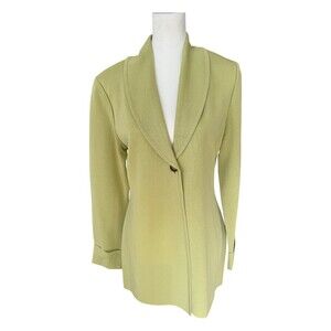 Pleinair NWT‎ Green Knit Career Office Summer Mid Length Cardigan Jacket M